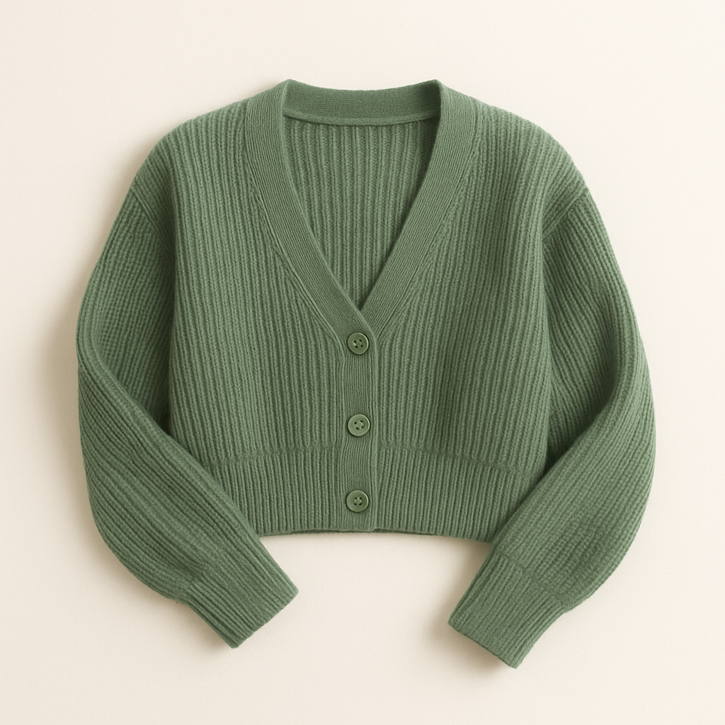 Elora – Cropped Knitted Cardigan
